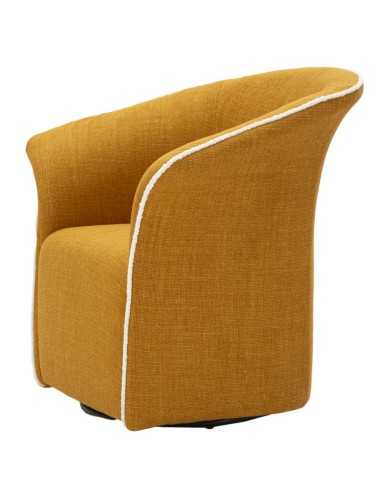 Poltrona Girevole Siena Senape Cm 83,5x66x80 (seduta Altezza Cm 42) - 142866000S
