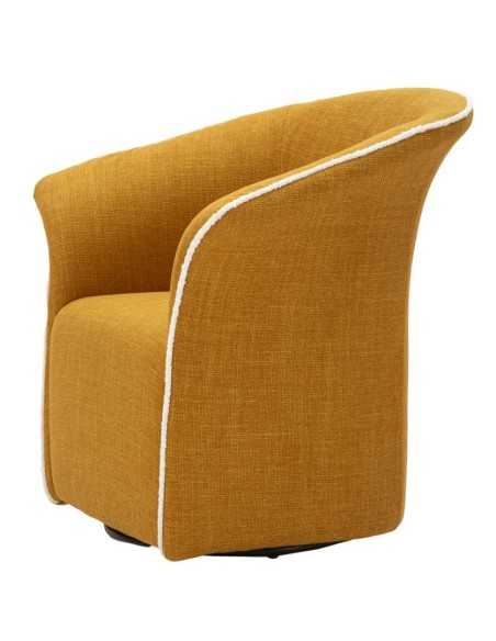 Poltrona Girevole Siena Senape Cm 83,5x66x80 (seduta Altezza Cm 42) - 142866000S