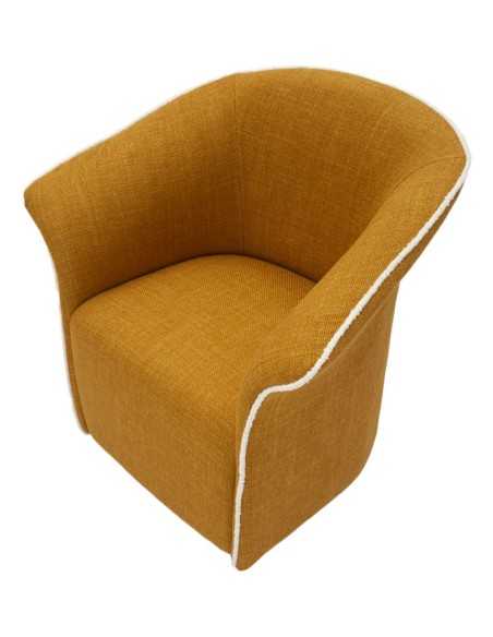 Poltrona Girevole Siena Senape Cm 83,5x66x80 (seduta Altezza Cm 42) - 142866000S