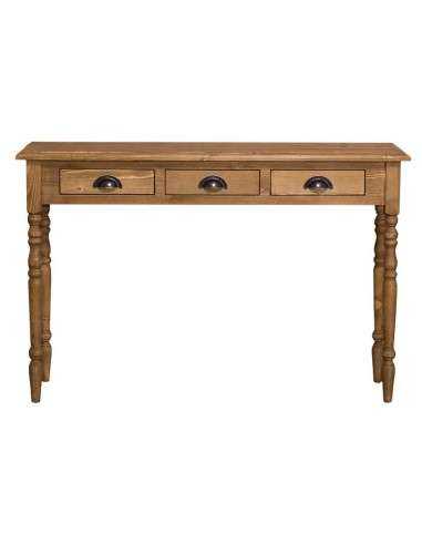 Consolle country con tre cassetti legno di pino MS496