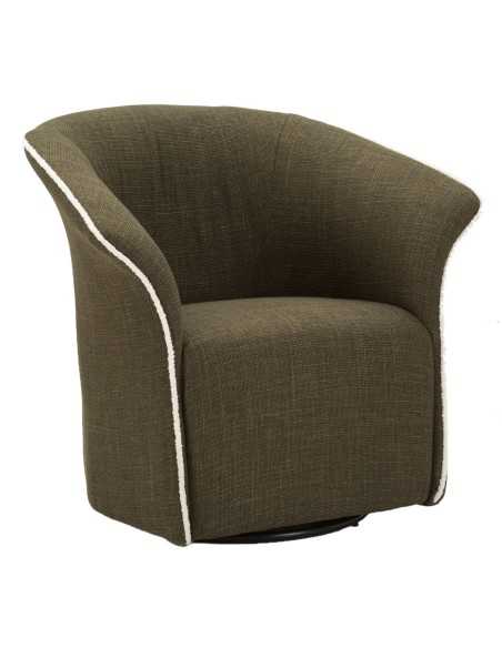 Poltrona Girevole Siena Verde Cm 83,5x66x80 (seduta Altezza Cm 42) - 142866000V