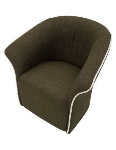 Poltrona Girevole Siena Verde Cm 83,5x66x80 (seduta Altezza Cm 42) - 142866000V