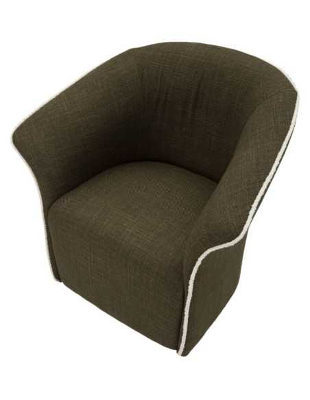 Poltrona Girevole Siena Verde Cm 83,5x66x80 (seduta Altezza Cm 42) - 142866000V