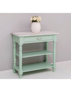 Consolle shabby gamba tornita colorata o legno naturale MS709 2