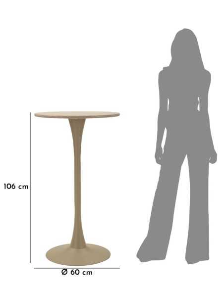 Tavolo Bar Alaska Crema Cm ø 60x106 - 142907000C