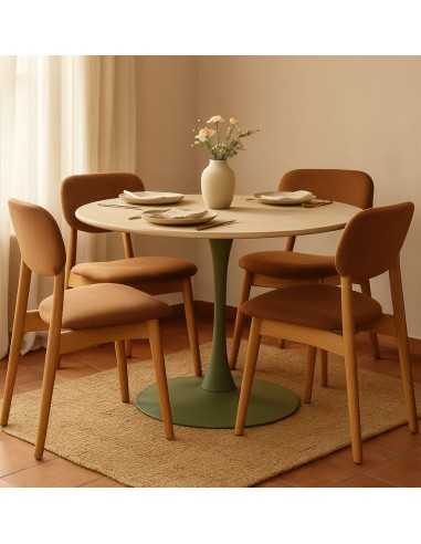 Tavolo Da Pranzo Stoccolma Verde Cm ø 120x76 - 142908000V