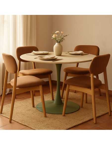 Tavolo Da Pranzo Stoccolma Verde Cm ø 120x76 - 142908000V