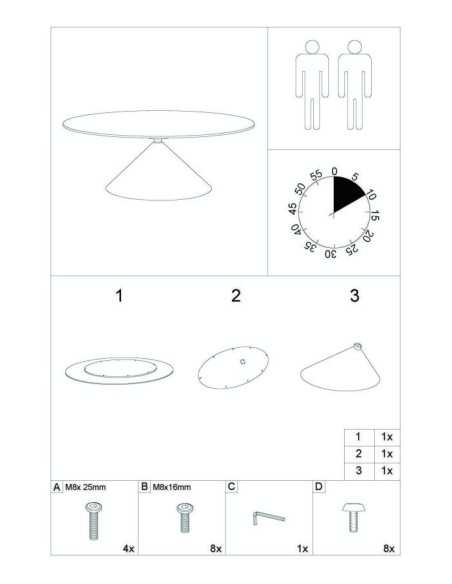 Tavolo Da Pranzo Space Cm 180x90x73 - 1429090000