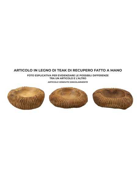 S/tasche Garit In Teak Riciclato Cm ø 32x11 (pezzi Unici - Non Rip. In Serie) - 1607510003