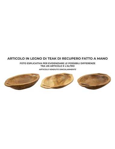 S/tasche Wan In Teak Riciclato Cm 37x26,5x7 (pezzi Unici - Non Rip. In Serie) - 1607570000