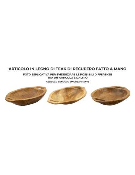 S/tasche Wan In Teak Riciclato Cm 37x26,5x7 (pezzi Unici - Non Rip. In Serie) - 1607570000
