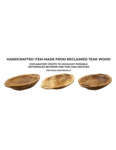S/tasche Wan In Teak Riciclato Cm 37x26,5x7 (pezzi Unici - Non Rip. In Serie) - 1607570000