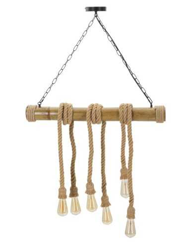 Lampadario Bamboo/rope Cm 80x15x120 - 1712250000