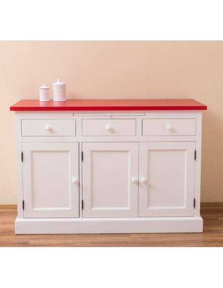 Credenza in legno colorata stile shabby chic, provenzale e country MS232B