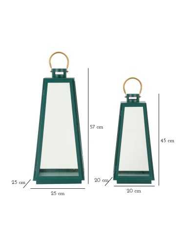 Lanterne Grent Set 2 Pz Cm ø 25x25x57-20x20x45 - 1790380000