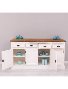 Credenza in legno colorata stile shabby chic, provenzale e country MS365B 2