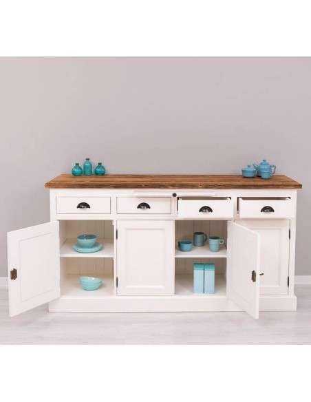 Credenza in legno colorata stile shabby chic, provenzale e country MS365B