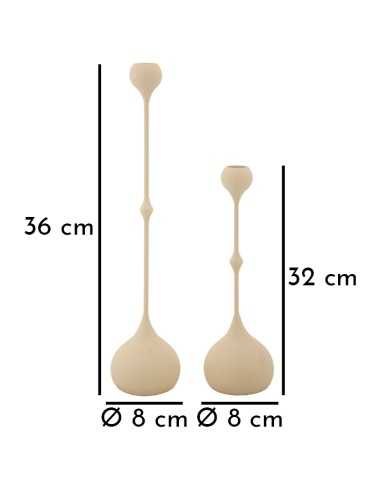 P/cand Slimmy Crema Set 2 Pz Cm ø 8x26-8x37 - 190412000C