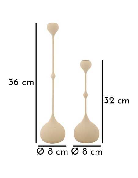 P/cand Slimmy Crema Set 2 Pz Cm ø 8x26-8x37 - 190412000C