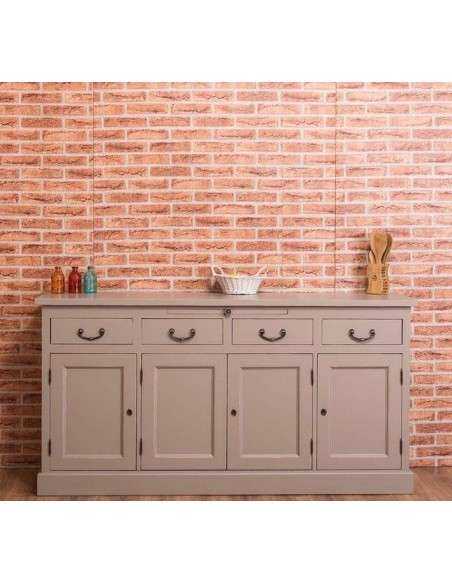 Credenza in legno colorata stile shabby chic, provenzale e country MS365B