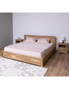 Letto matrimoniale king size in rovere 180x200 cm OPS636 2
