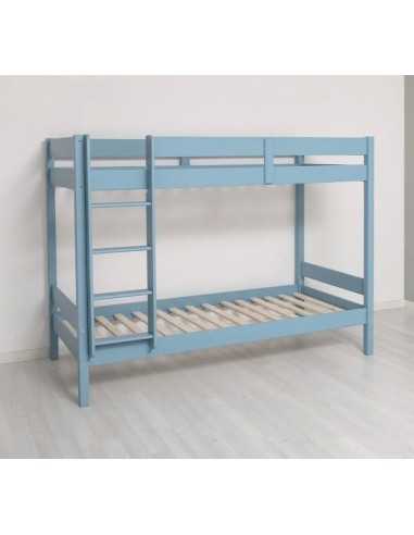 Letto a castello country con scaletta 90x200 cm | Doghe incluse MS812
