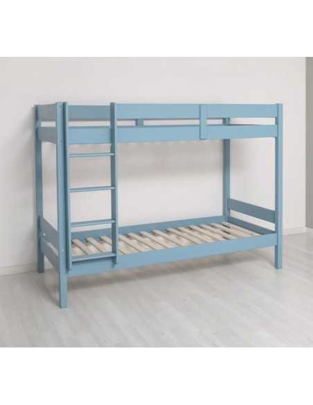 Letto a castello country con scaletta 90x200 cm | Doghe incluse MS812