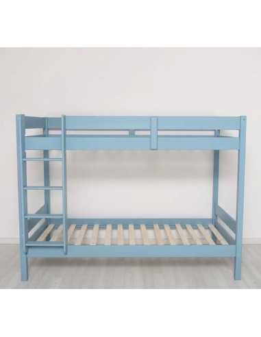 Letto a castello country con scaletta 90x200 cm | Doghe incluse MS812