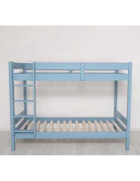 Letto a castello country con scaletta 90x200 cm | Doghe incluse MS812