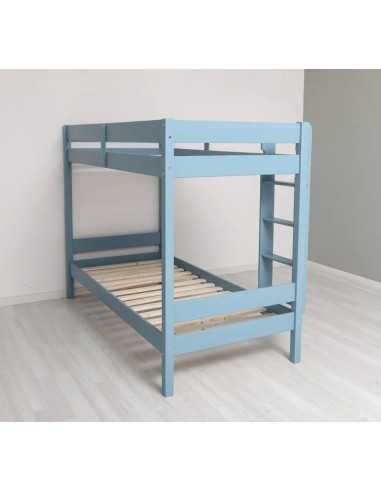 Letto a castello country con scaletta 90x200 cm | Doghe incluse MS812