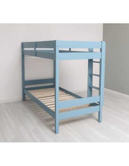 Letto a castello country con scaletta 90x200 cm | Doghe incluse MS812