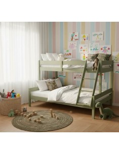 Letto a castello 3 posti 90/140x200 in legno MS811