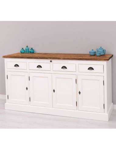 Credenza in legno colorata stile shabby chic, provenzale e country MS365B