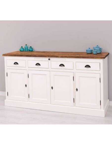 Credenza in legno colorata stile shabby chic, provenzale e country MS365B