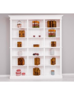 Libreria tripla Directoire in legno di pino 180 cm MS790 2