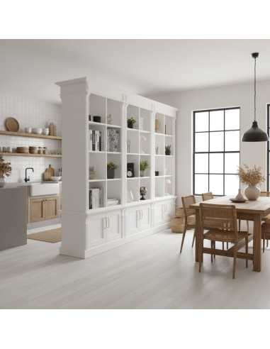 Libreria divisoria Directoire bifacciale con ante 220 cm MS791