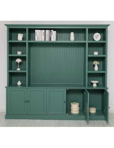 Libreria con spazio TV Directoire a due corpi 254 cm MS793BS