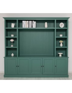 Libreria con spazio TV Directoire a due corpi 254 cm MS793BS