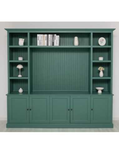 Libreria con spazio TV Directoire a due corpi 254 cm MS793BS