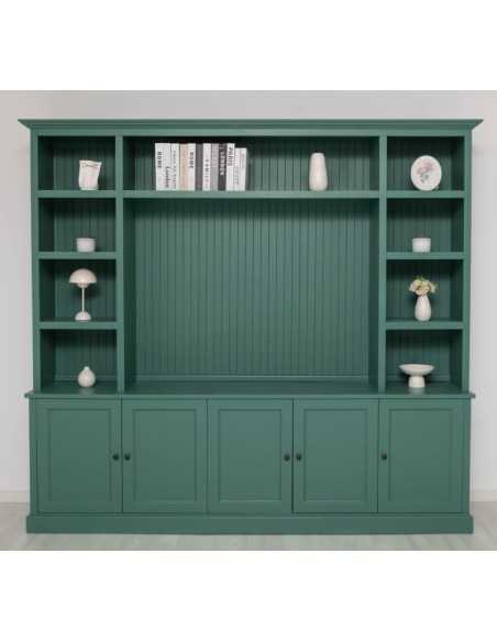 Libreria con spazio TV Directoire a due corpi 254 cm MS793BS