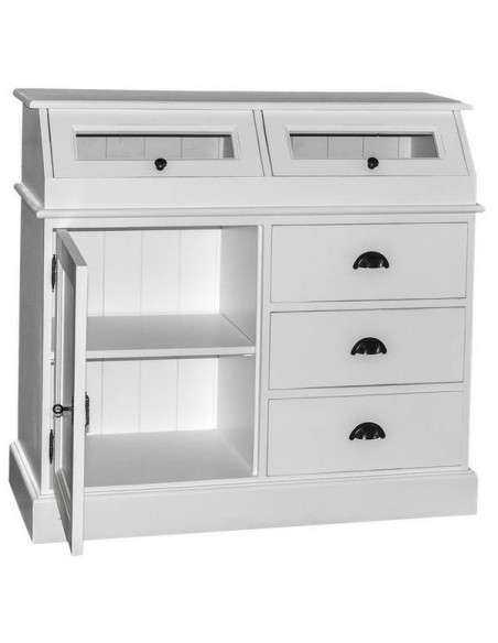 Credenza in legno colorata stile shabby chic, provenzale e country MS271B