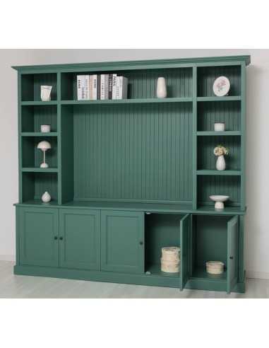 Libreria con spazio TV Directoire a due corpi 254 cm MS793BS
