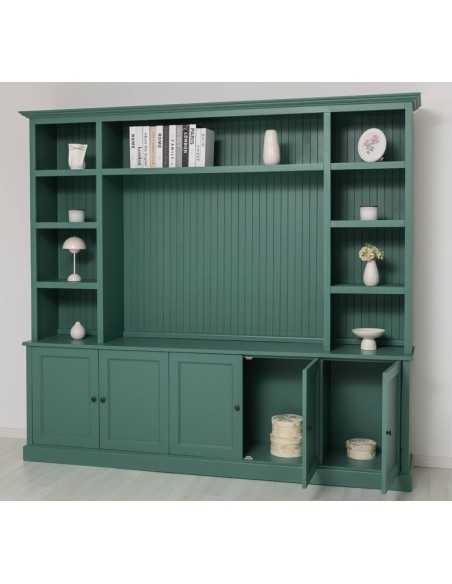 Libreria con spazio TV Directoire a due corpi 254 cm MS793BS