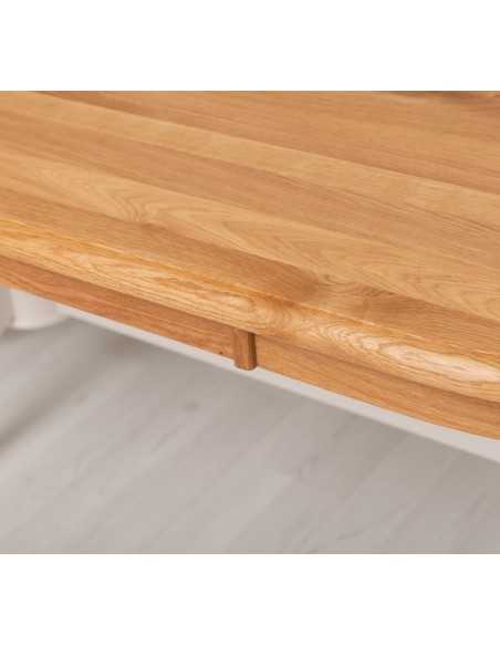 Tavolo da pranzo ovale in legno con piano in pino o rovere – 210x110 cm