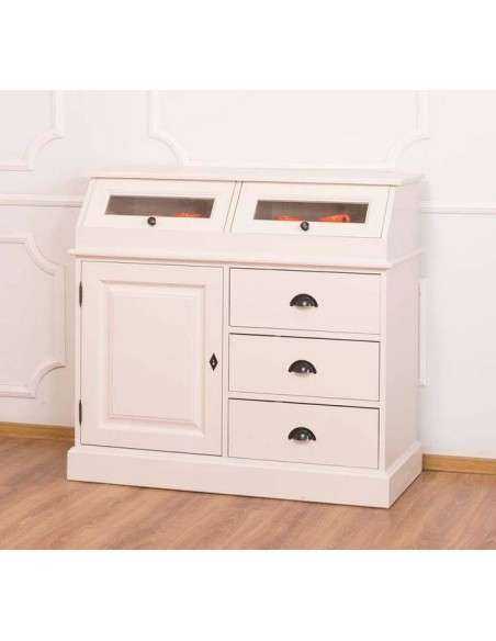 Credenza in legno colorata stile shabby chic, provenzale e country MS271B