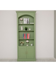 Libreria ad arco country con ante e ripiani 102 cm MS804 2