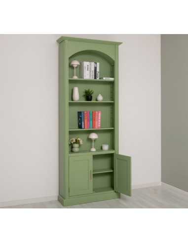 Libreria ad arco country con ante e ripiani 102 cm MS804