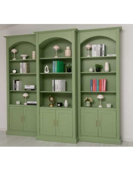 Libreria ad arco country con ante e ripiani 102 cm MS804
