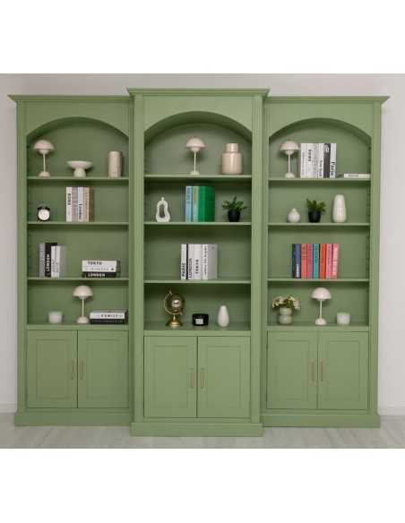 Libreria ad arco country profonda 50 cm con ante 102 cm MS805