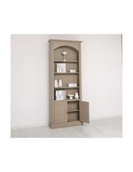 Libreria ad arco country profonda 50 cm con ante 102 cm MS805